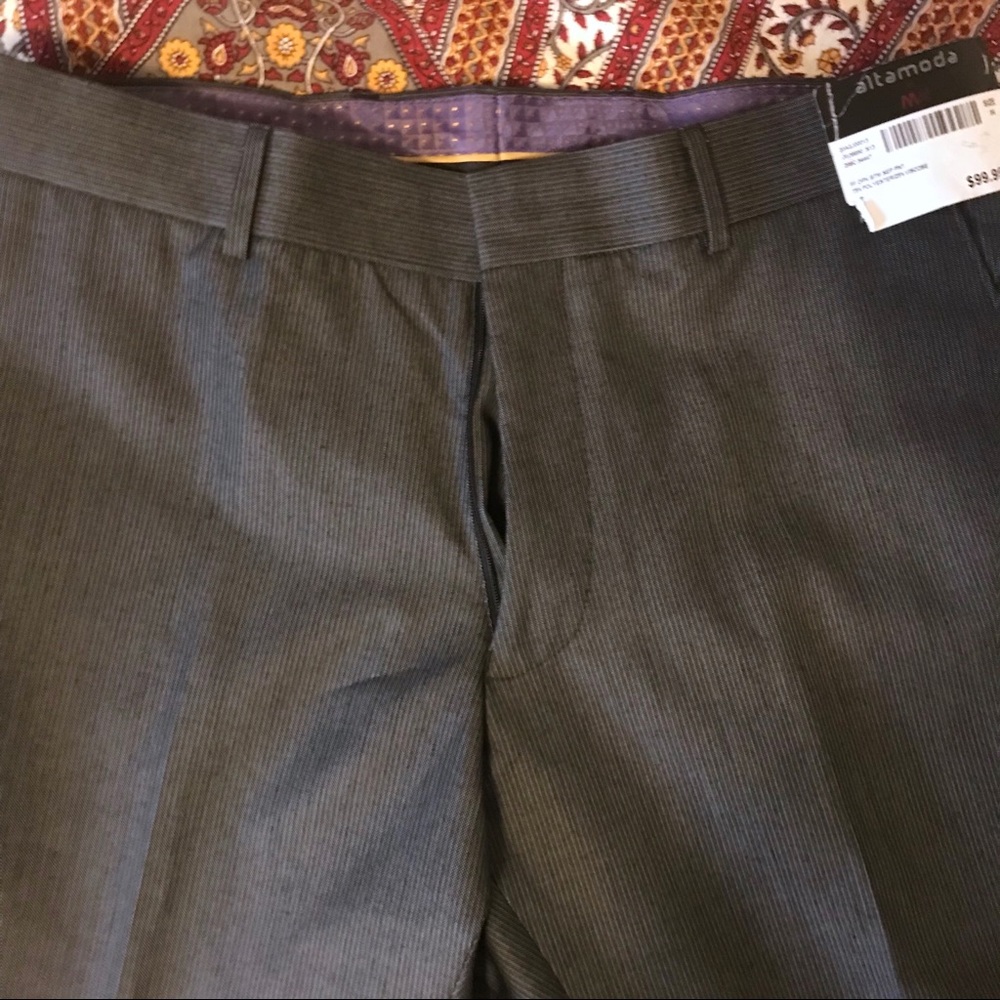 NWT striped grey dress pants